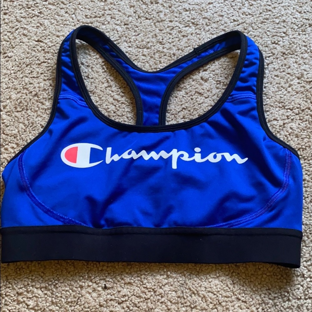 blue champion sports bra